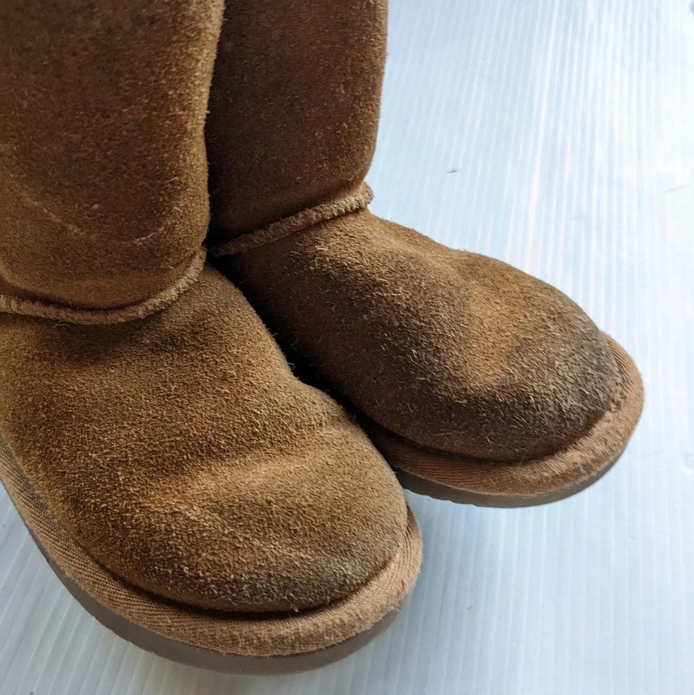 KOOLABURRA by UGG girls chestnut suede fur lined winter boots